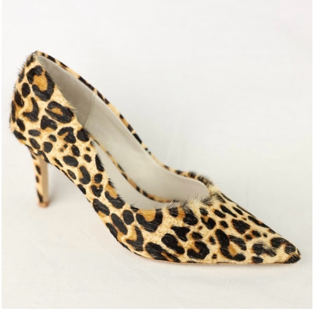 Kiki & Palenki Franky Brown/Black Calf hair stiletto. Animal print pumps size 9